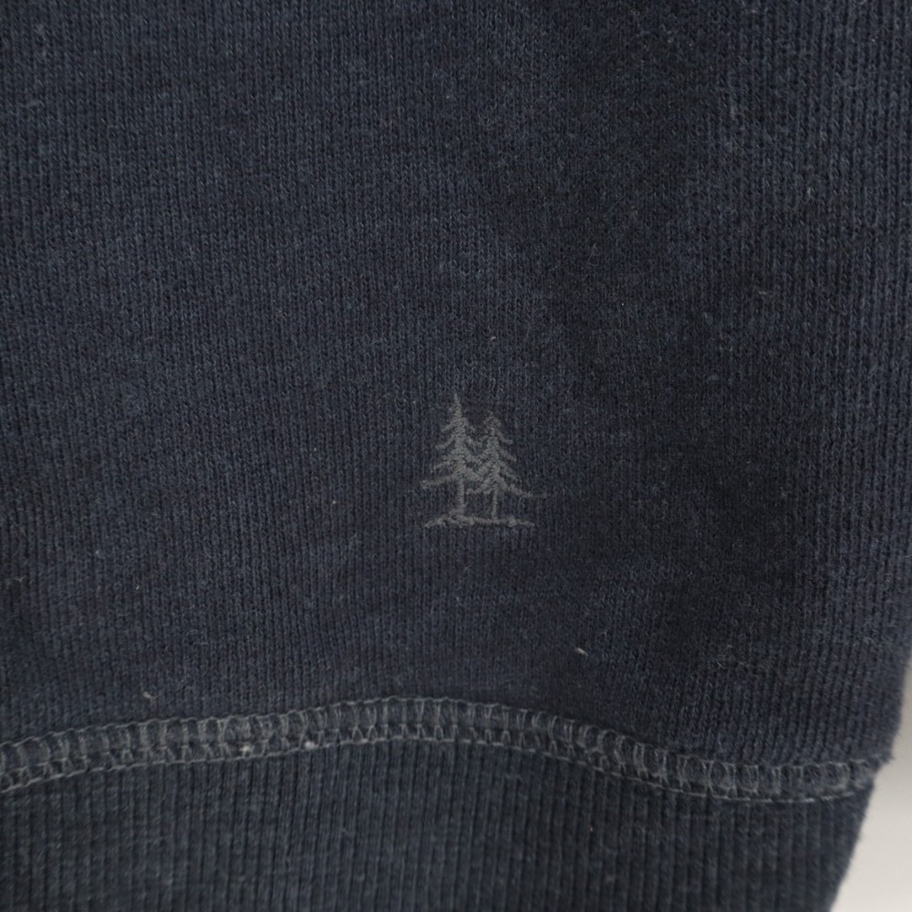 G.H. Bass & Co. Sweater Mens Large Blue Cotton Knitted Long Sleeve Mock Neck - Picture 4 of 7